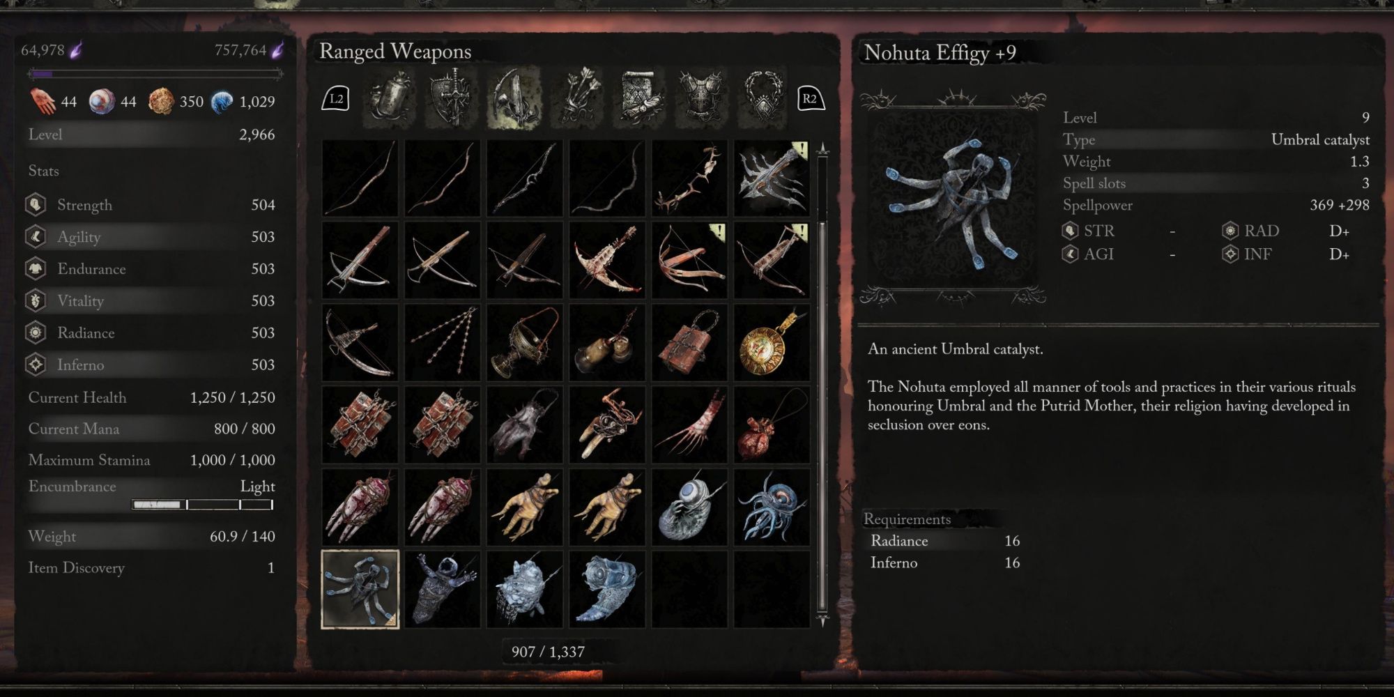 Nohuta Effigy Information in Lords of the Fallen