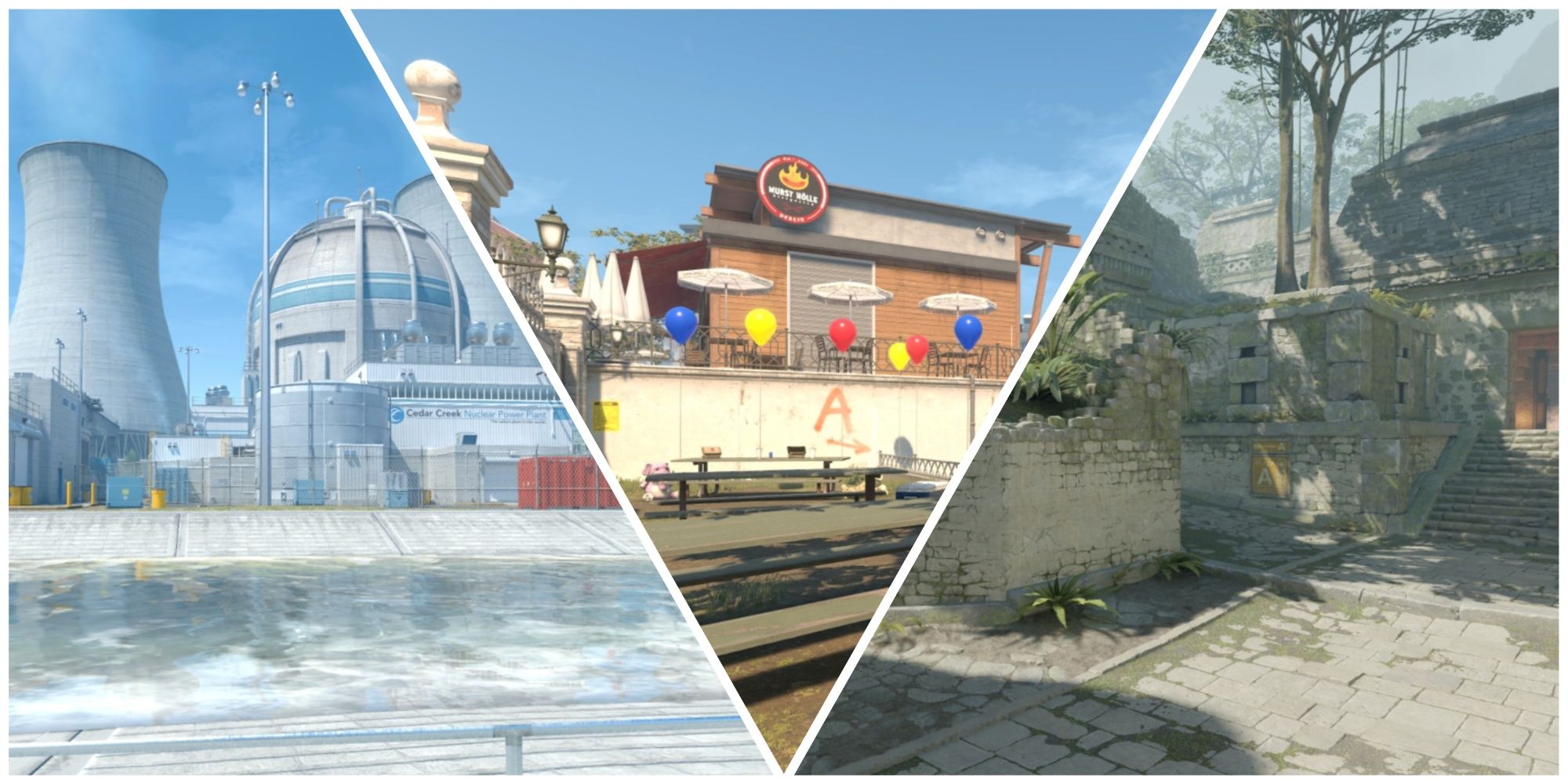 Nuke, Overpass, Ancient in Counter Strike 2