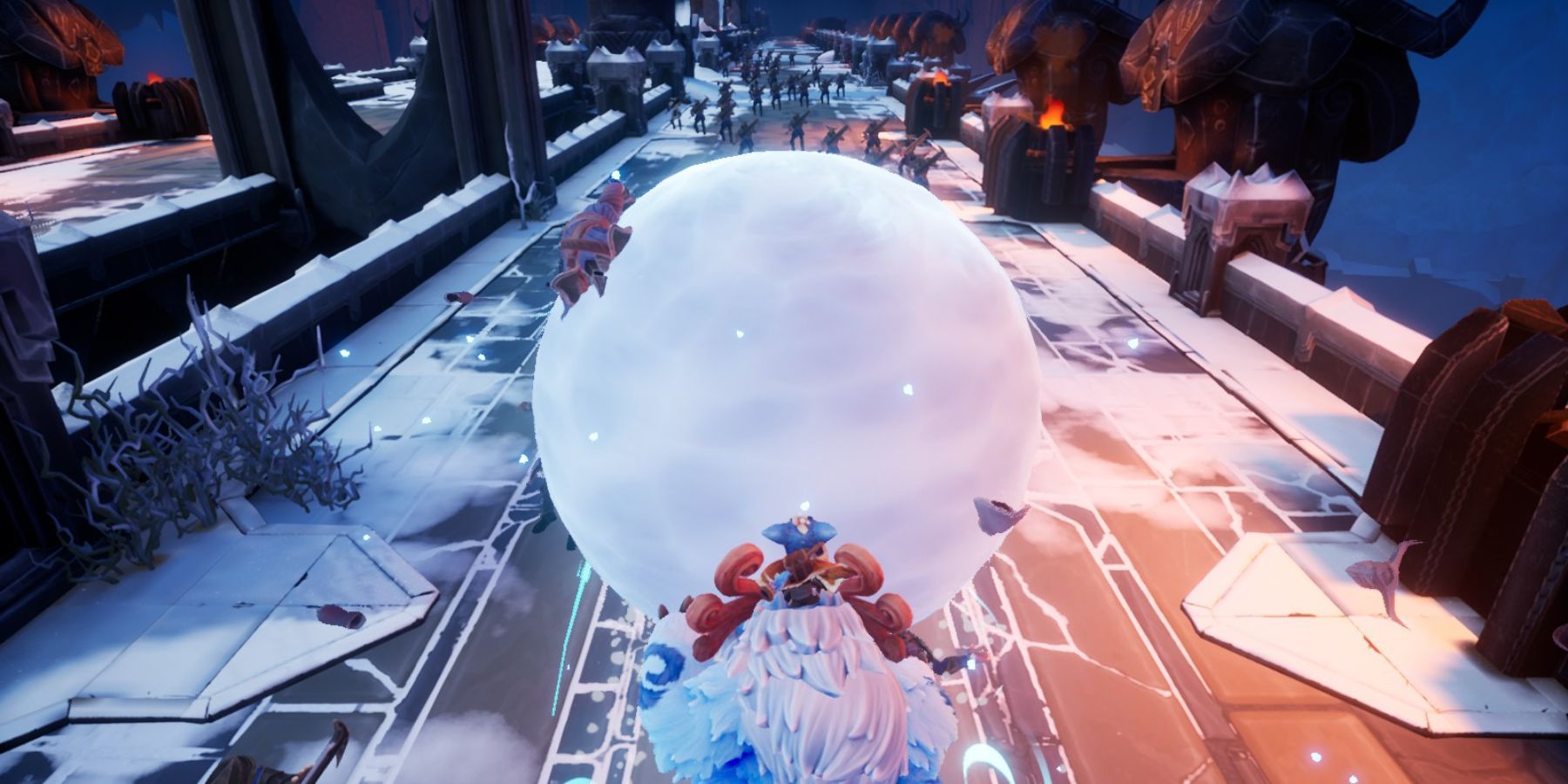 Willump casting the Biggest Snowball Ever