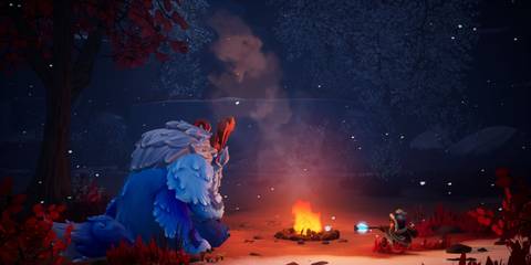 Nunu and Willump resting at a campfire
