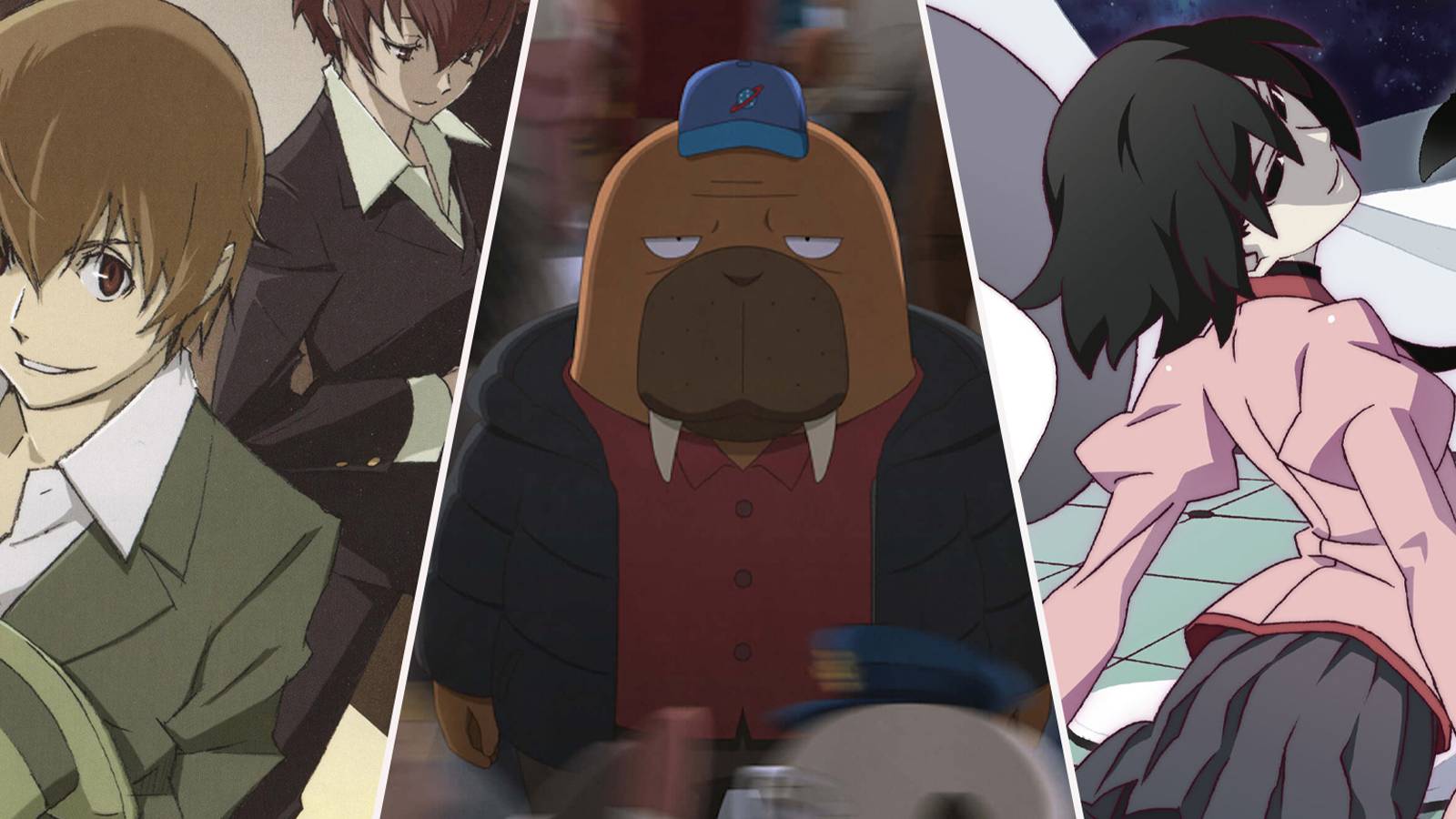 oddtaxi, owarimonogatari, baccano best mystery anime