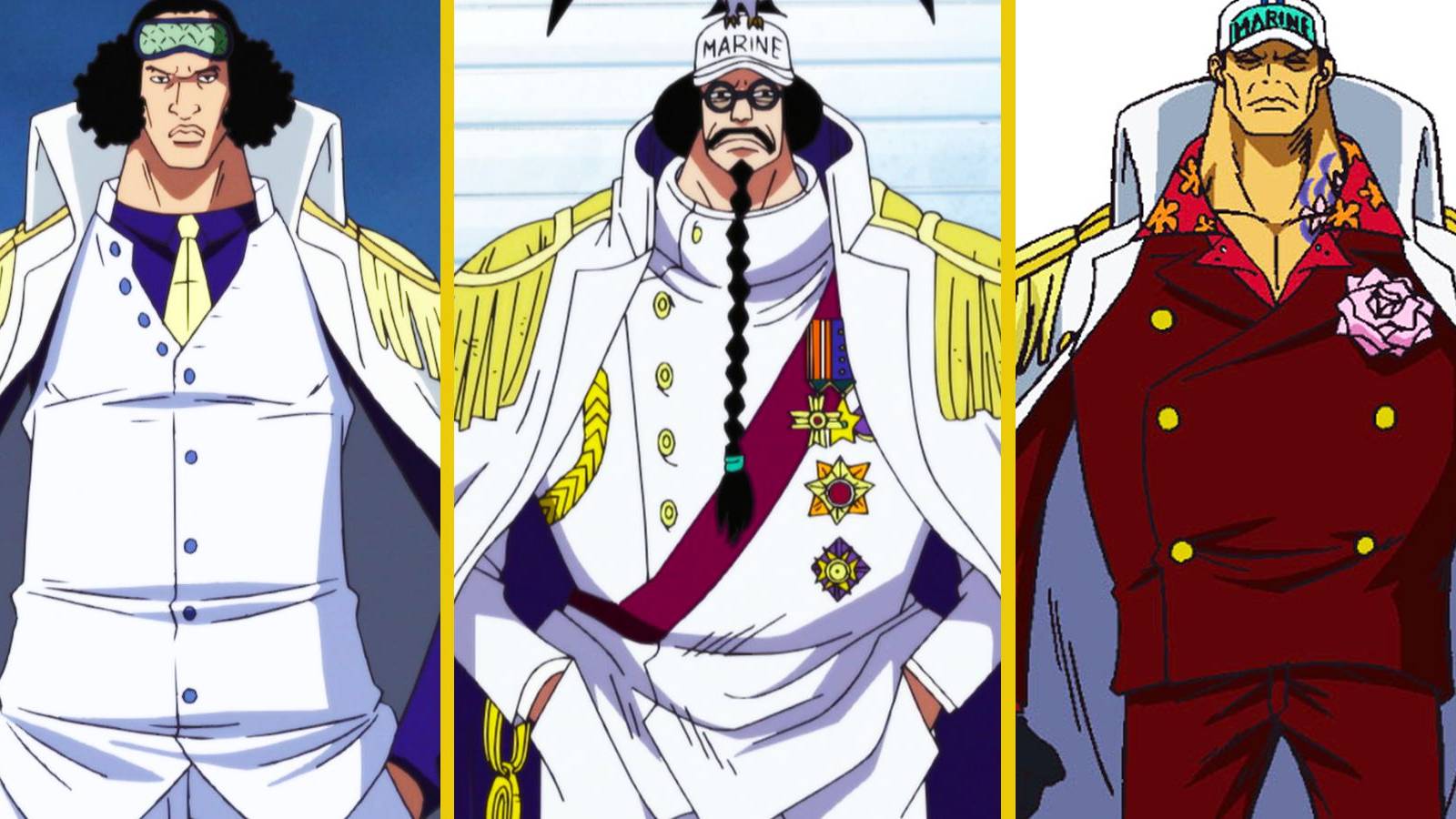One Piece Fleet Admiral Sengoku Aokiji Akainu