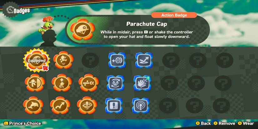 Parachute Cap Badge in Super Mario Bros. Wonder