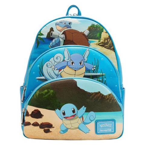 Pokémon Squirtle Evolution Triple Pocket Backpack