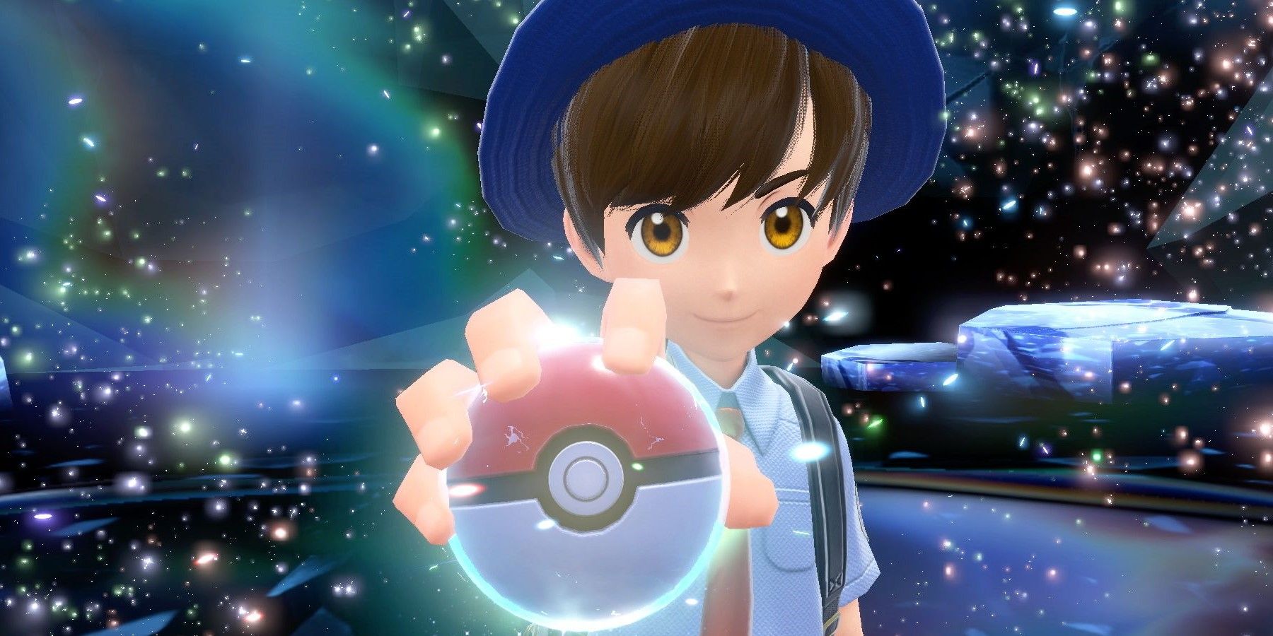 Pokemon Scarlet and Violet character holding Pokeball
