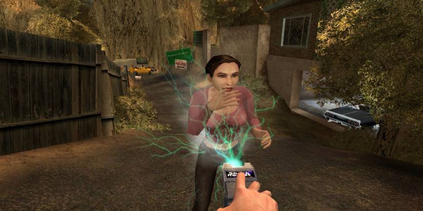 A Woman getting electrocuted in Postal 2