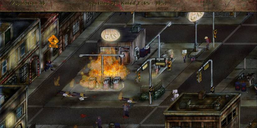 A player getting attacked in Postal