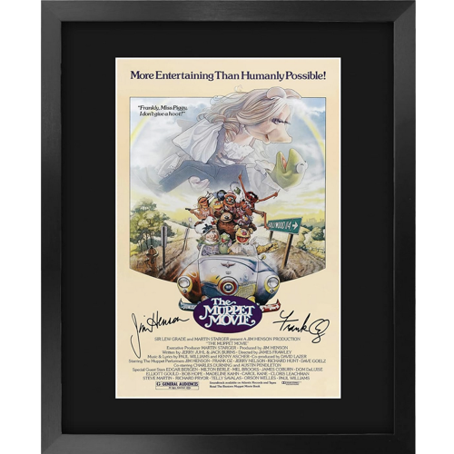 A Muppet Movie Poster mounted in a frame