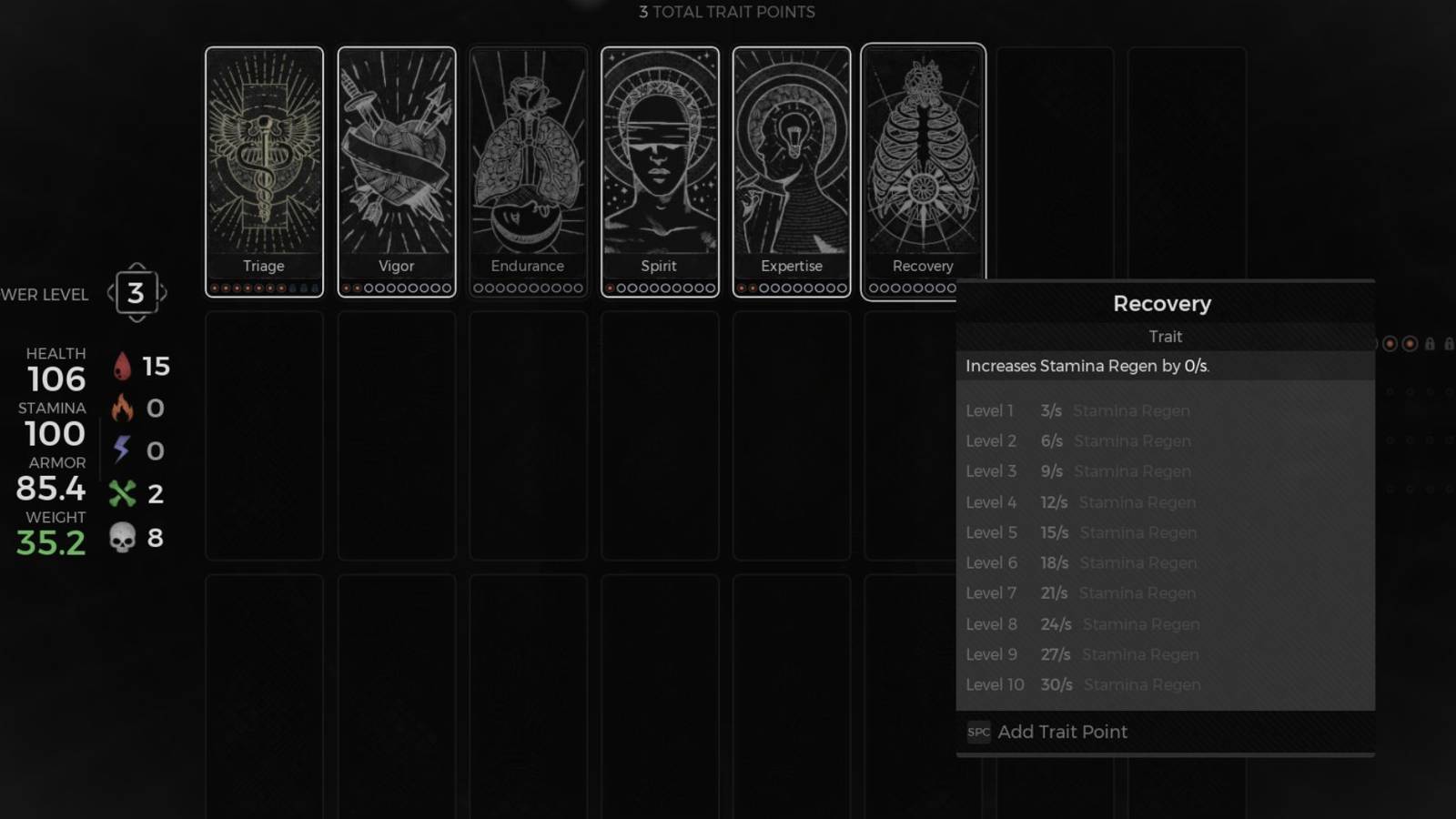 remnant 2 recovery trait