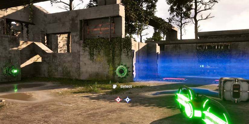 A green RGB Connecter pointing toward the green Light Receiver