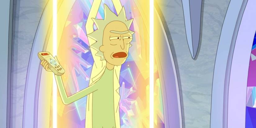 Rick with a third arm in Rick and Morty