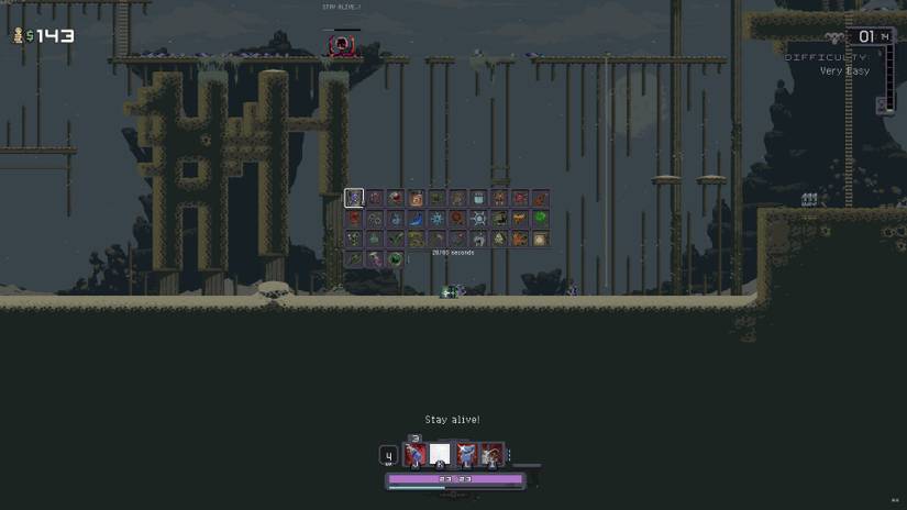 The Artifact of Command's selection menu in Risk of Rain Returns