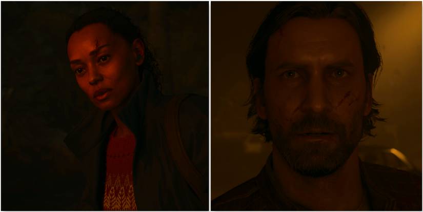 Saga and Alan Wake in Alan Wake 2