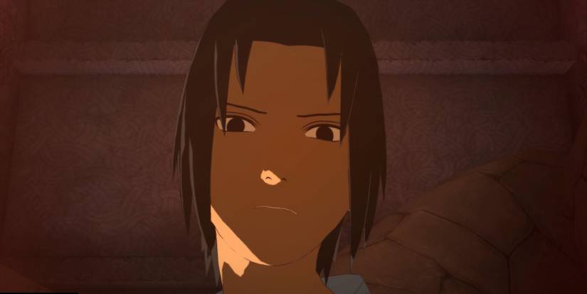 Sasuke during the boss fight