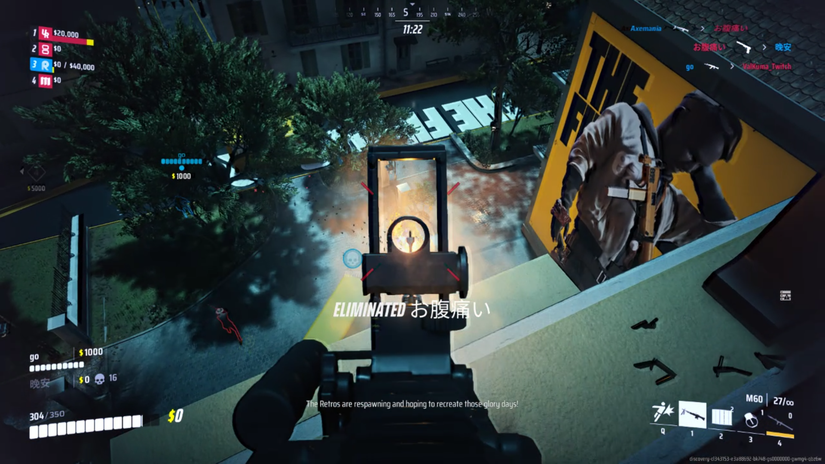 Scoring an elimination with the M60 in The Finals