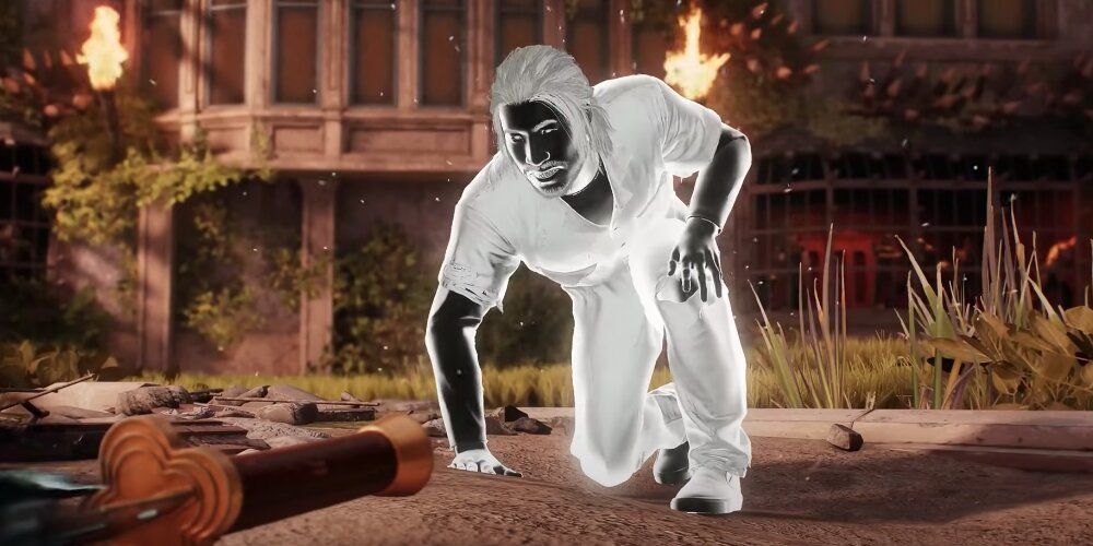 Mr. Negative on one knee