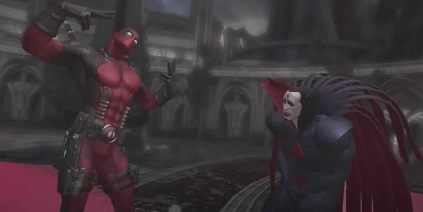 Deadpool After Punching A Villain 
