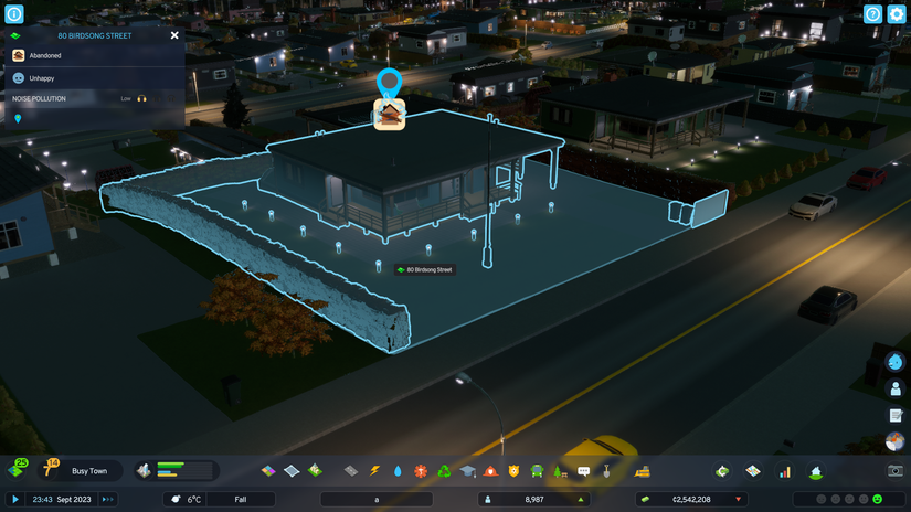 Example of an abandoned building in Cities Skylines 2