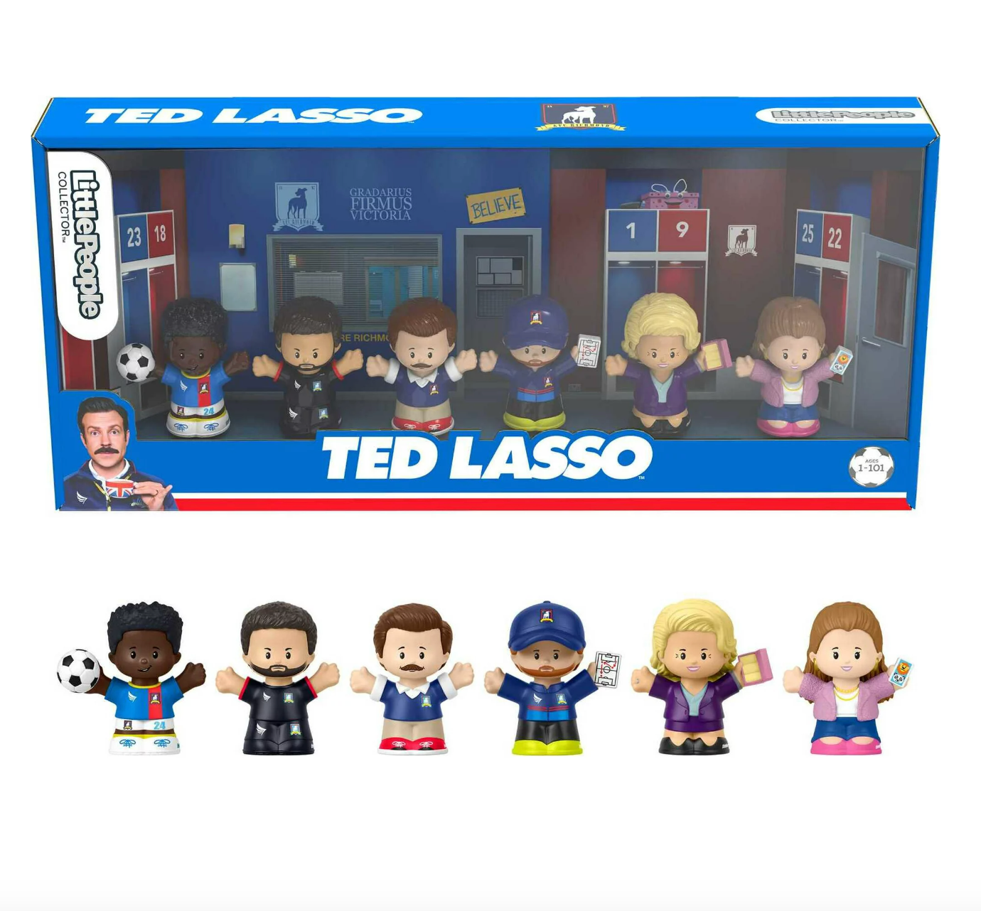 Little People Collector Ted Lasso Special Edition Set for Adults & Fans, 6 Figures