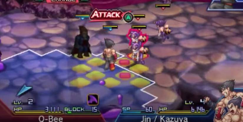 Kazuya and Jin attacking monsters in Project X Zone 2