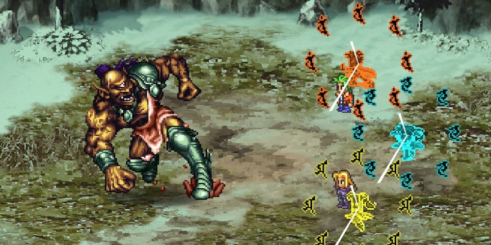 Goblin attacking party members in Romancing SaGa 3