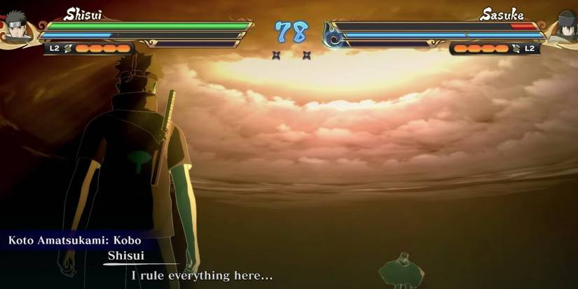 Shisui activating a Genjutsu