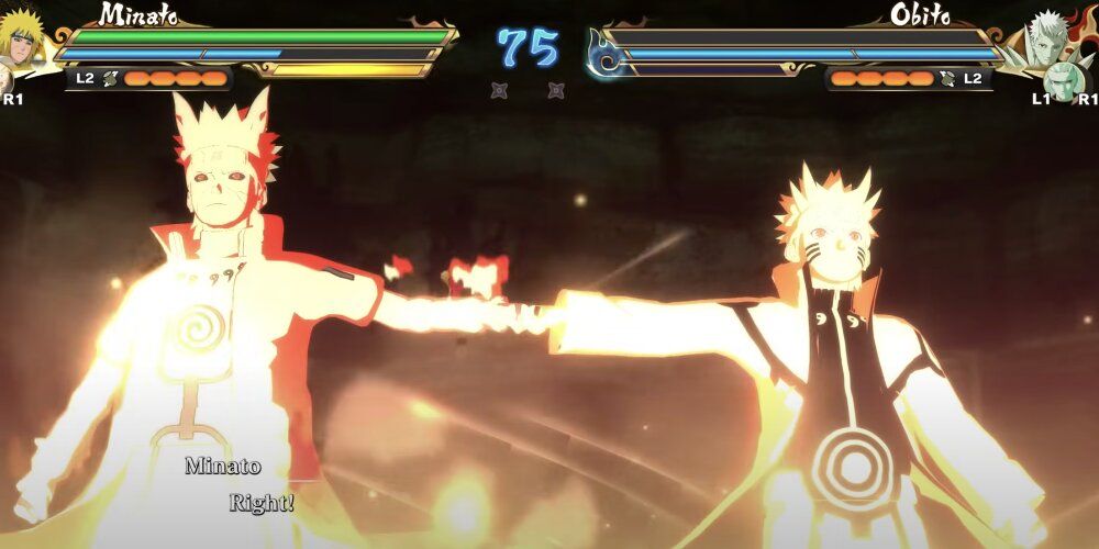 Naruto and Minato powering up