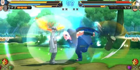 Character performing a parry in Naruto X Boruto Ultimate Ninja Storm Connections