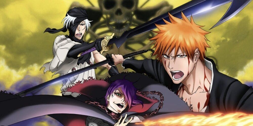 Ichigo and demonic enemies around him, cover of Bleach: Hell Verse