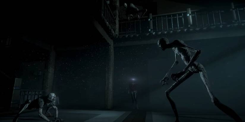 Two Wendigo fighting each other in Until Dawn