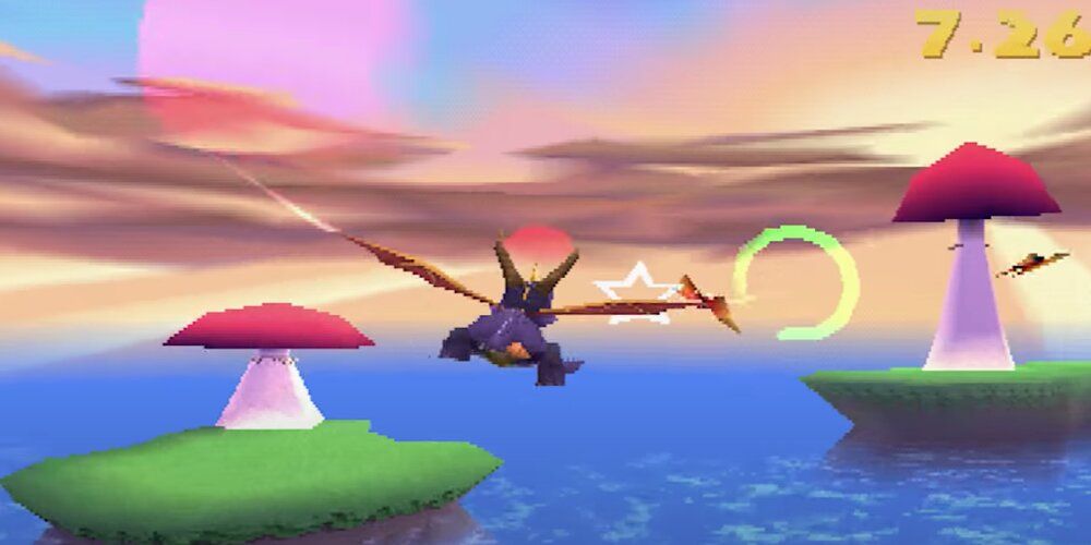 Spyro gliding through hpp[s in the sky