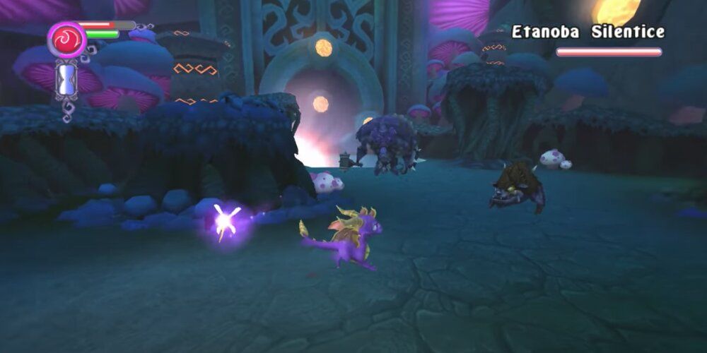 Spyro Surrounded by Enemies