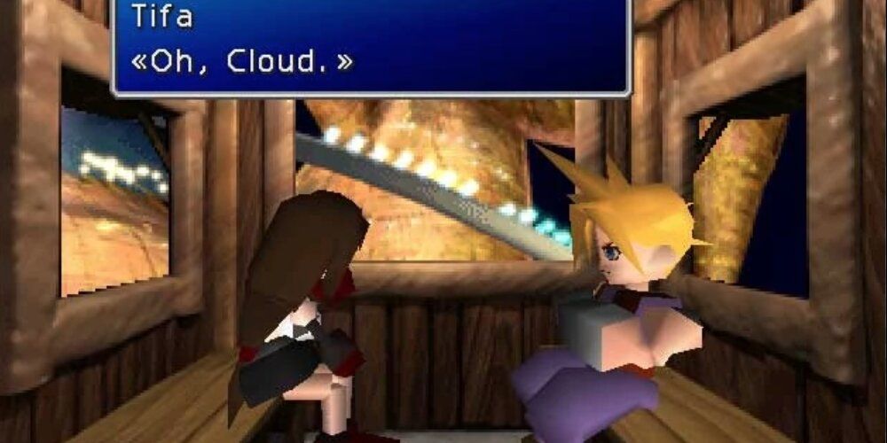 Cloud and Tifa on a date