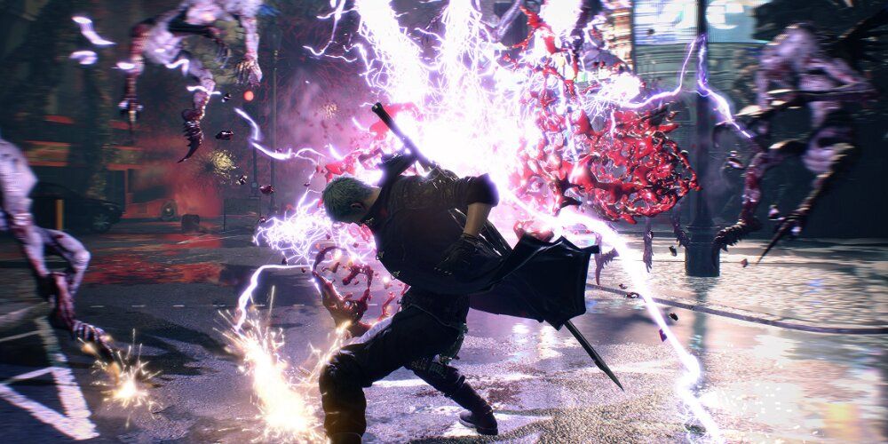 Nero using an electric Devil Breaker