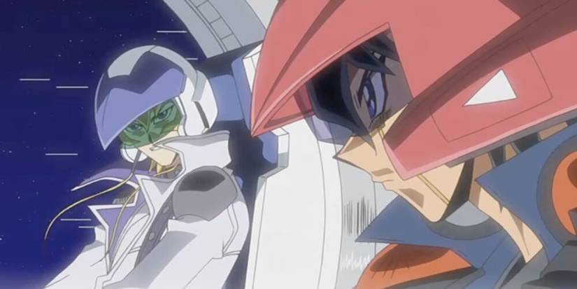 Yusei and Jack facing off