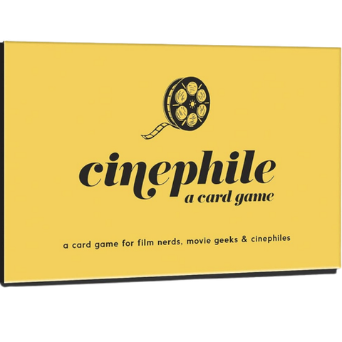 Cinephile card game in a yellow box