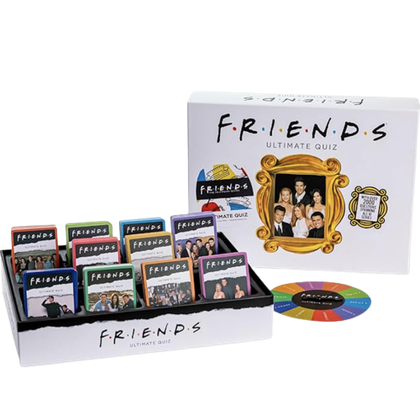 Friends TV Show Ultimate Trivia Quiz with cards, box, color wheel