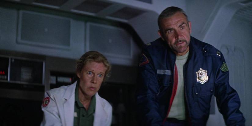 Sean Connery and Frances Sternhagen in Outland