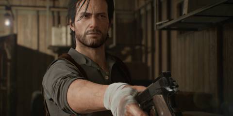 Sebastian Castellanos with a gun in hand in Evil Within 2