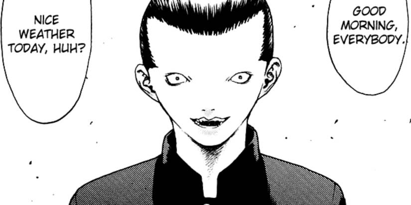 Young man with black hair greeting someone