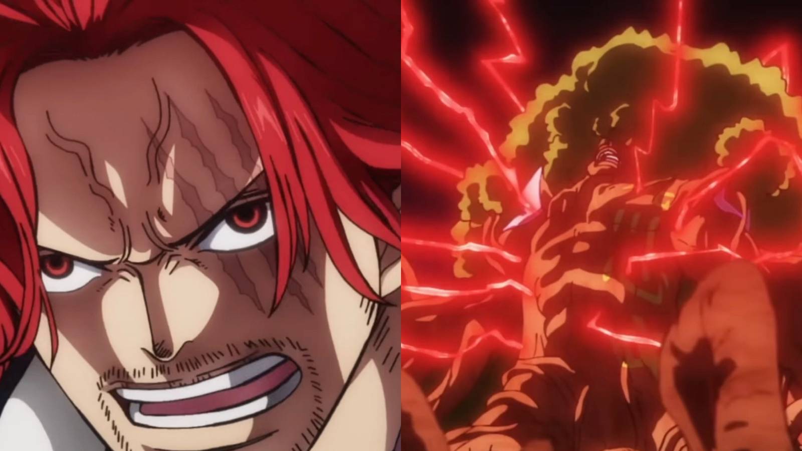 Shanks remote haki against green bull one piece