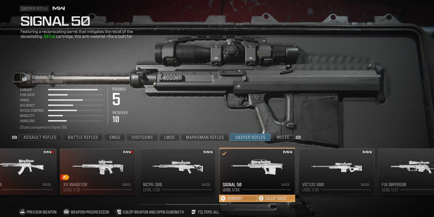 signal 50 sniper rifle