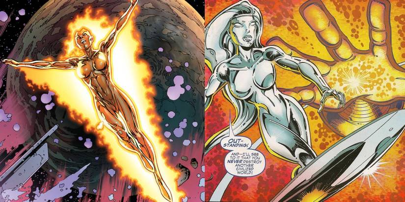 The Marvel comics characters Nova and Juno, the latter of which is a Silver Surfer unlike the other Marvel hero known as Juno