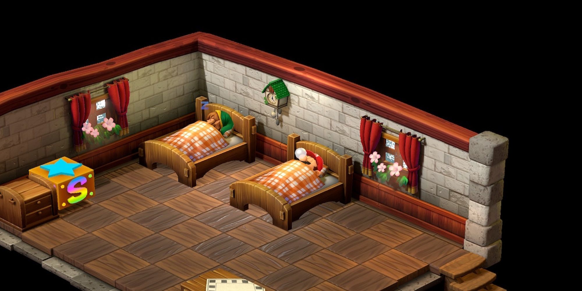 Sleeping next to Link in Super Mario RPG