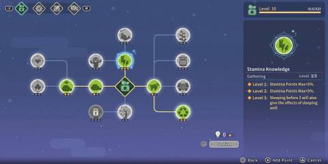 The Stamina Knowledge skill in My Time at Sandrock