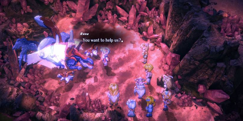 Star Ocean 2 - Rena speaking to the Psynard