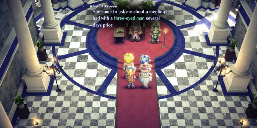 Star Ocean 2 speaking to the king in Krosse