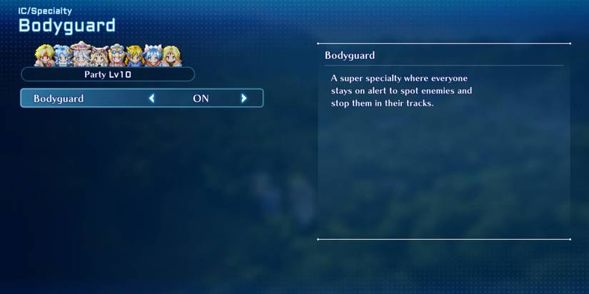 Star Ocean The Second Story - switching on the Bodyguard specialty