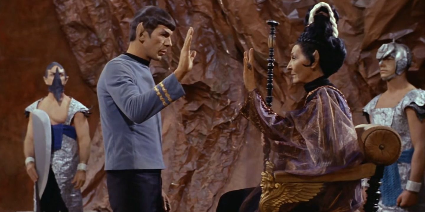 Spock and T'Pau in Amok Time.