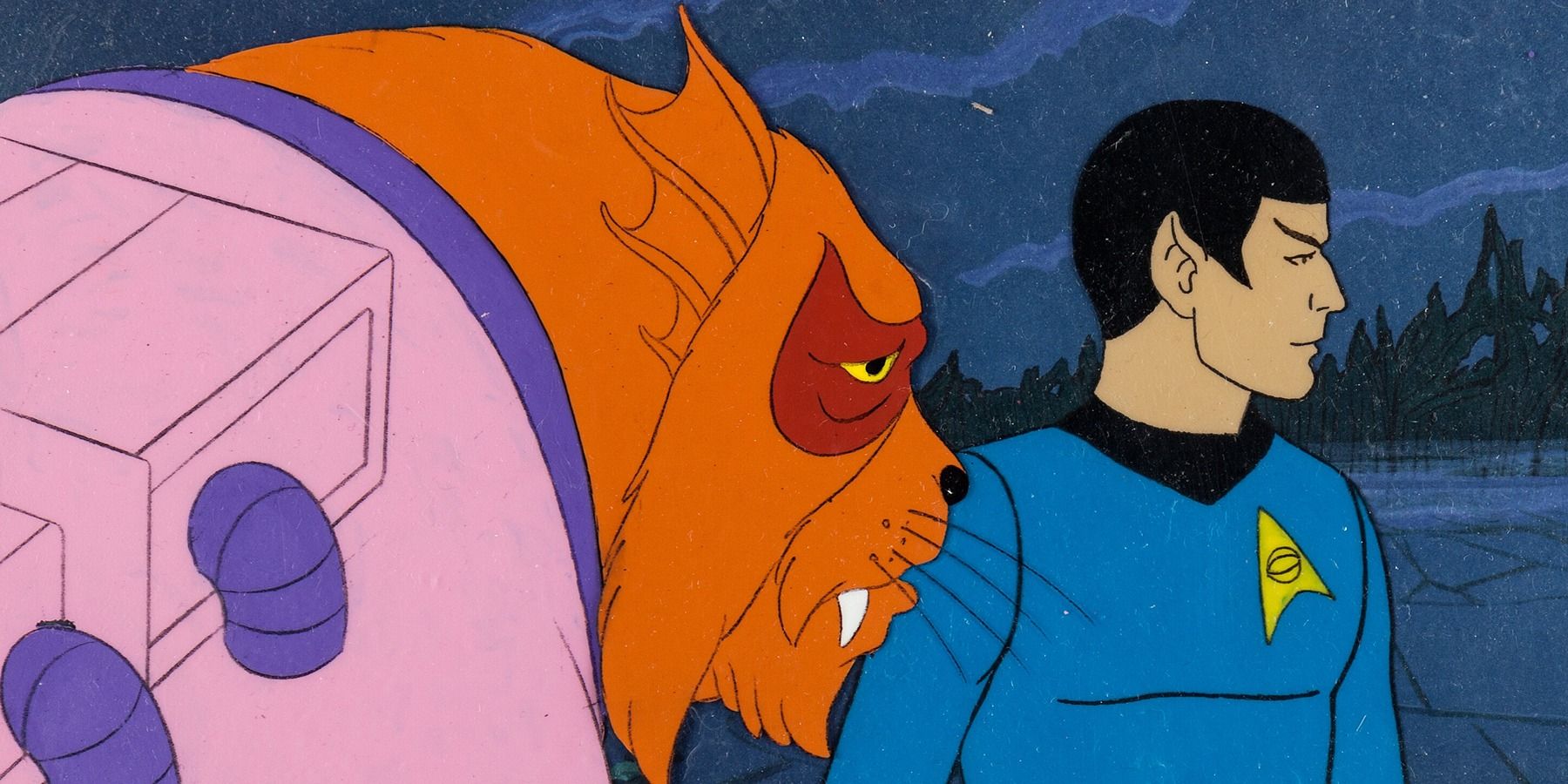 star trek the animated series spock and kzinti chuft